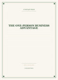 The One-Person Business Advantage