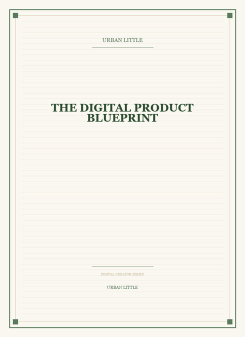 The Digital Product Blueprint