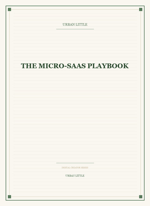 The Micro-SaaS Playbook