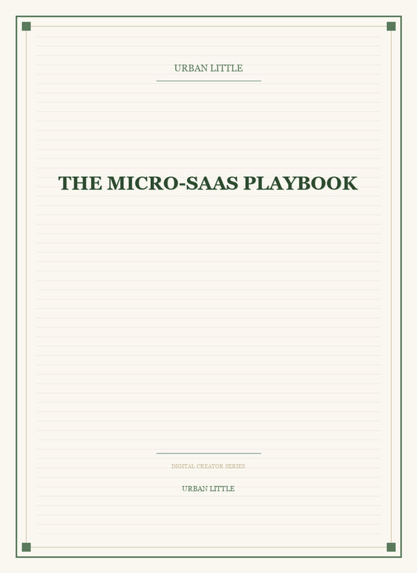 The Micro-SaaS Playbook
